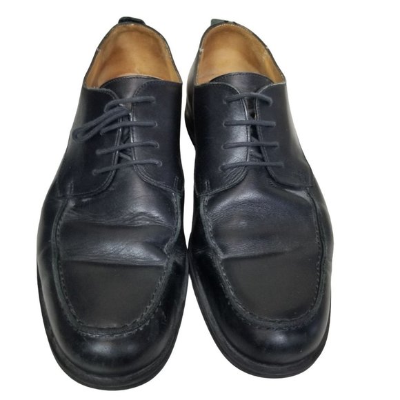 Coach Mens 9 Black Leather Lace Up Apron Toe Carle - Picture 3 of 11